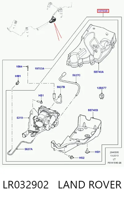 Компрессор пневмоподкачки (амортизаторов) LAND ROVER LR032902