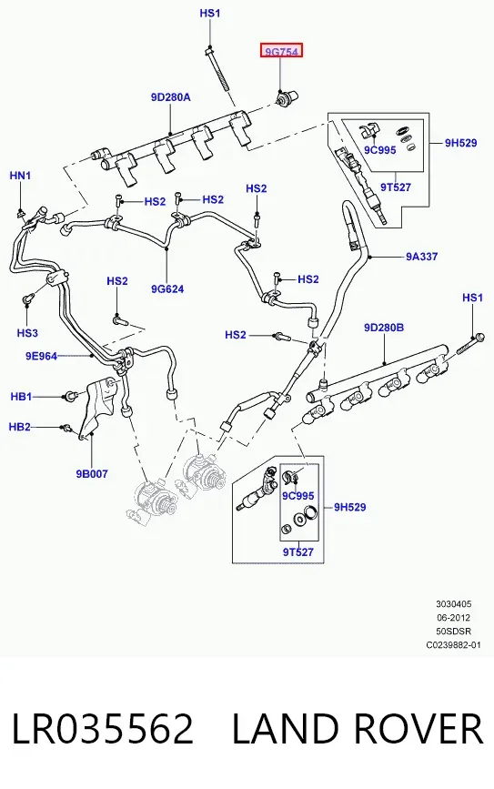 Датчик давления топлива 30131013 AND