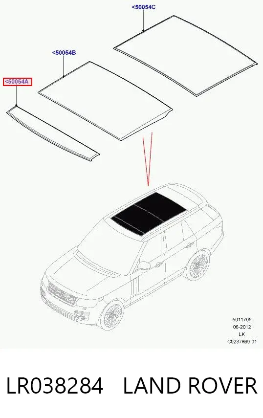 Крышка люка крыши передняя LR038284 Land Rover