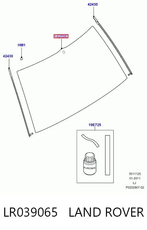 Стекло багажника двери 3/5-й задней (ляды) LR039065 Land Rover