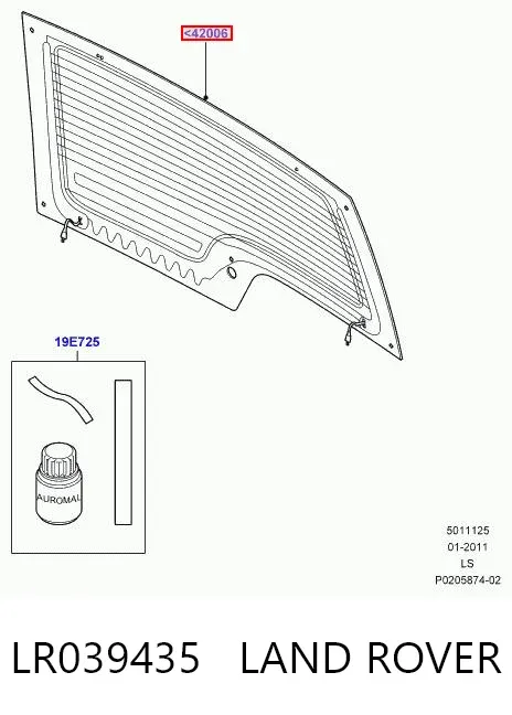Стекло багажника двери 3/5-й задней (ляды) LR039435 Land Rover