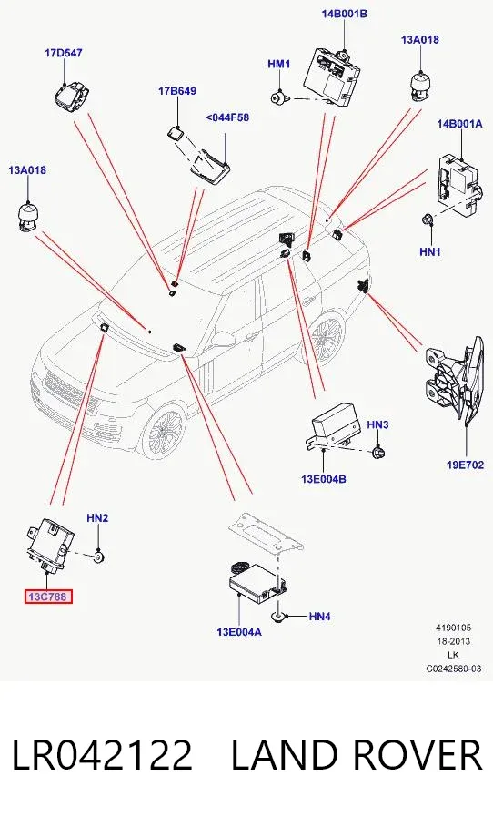 Модуль управления (ЭБУ) светом фар LR042122 Land Rover