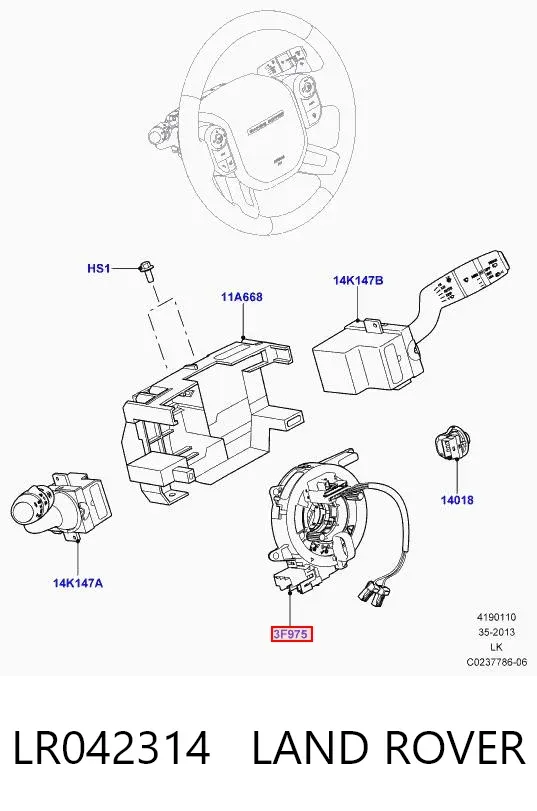 Шлейф руля 30959219 AND