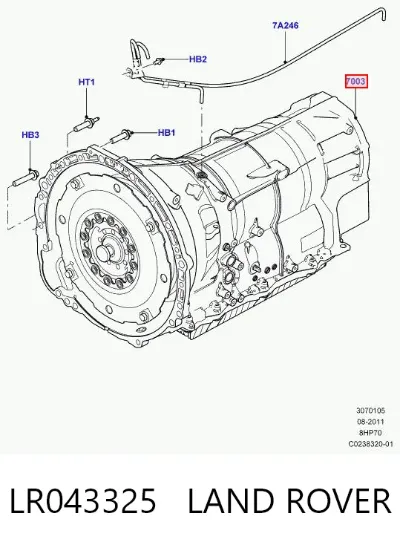 АКПП в сборе (автоматическая коробка передач) LAND ROVER LR043325
