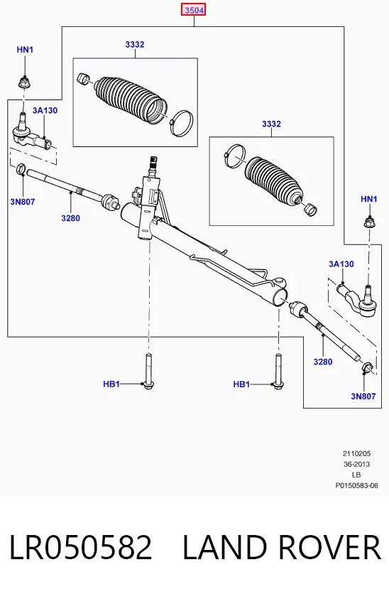 Рулевая рейка LR050582 Land Rover