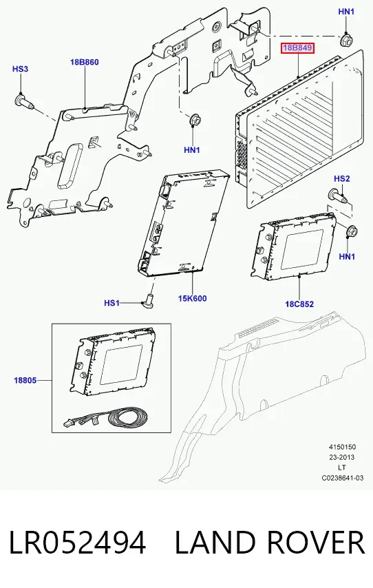 Усилитель звука аудиосистемы LR052494 Land Rover