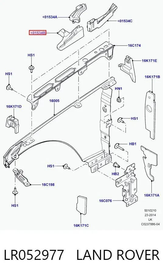 Уплотнитель капота LR052977 Land Rover