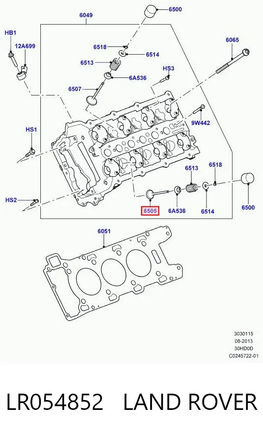 Выпускной клапан LR054852 Land Rover