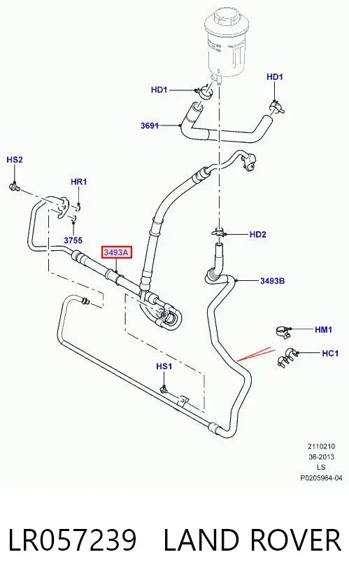 Шланг ГУР высокого давления 30422092 AND
