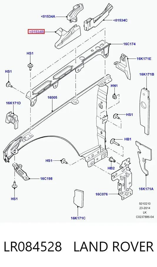 Уплотнитель капота LR084528 Land Rover