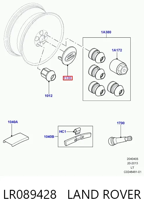 Заглушка ступицы LR089428 Land Rover