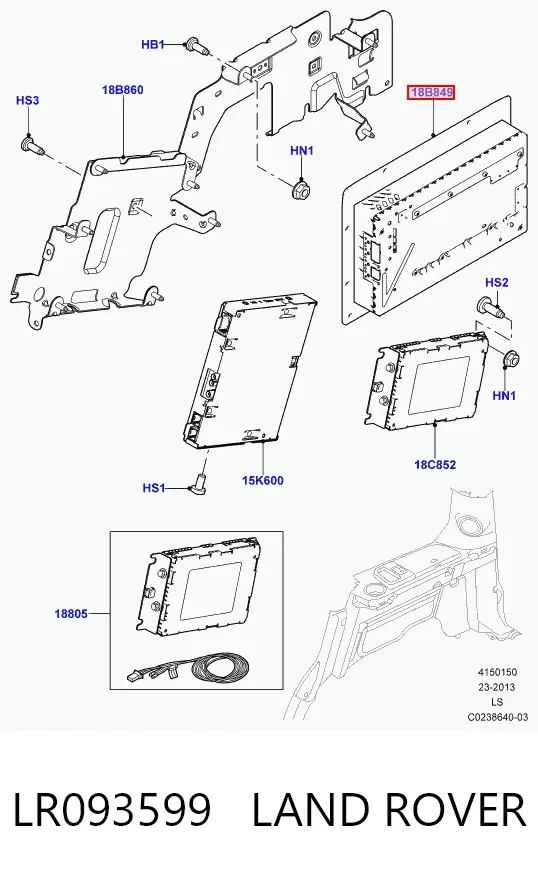 Усилитель звука аудиосистемы LR093599 Land Rover