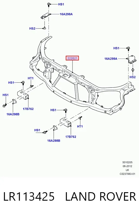 Рамка радиатора LR113425 Land Rover
