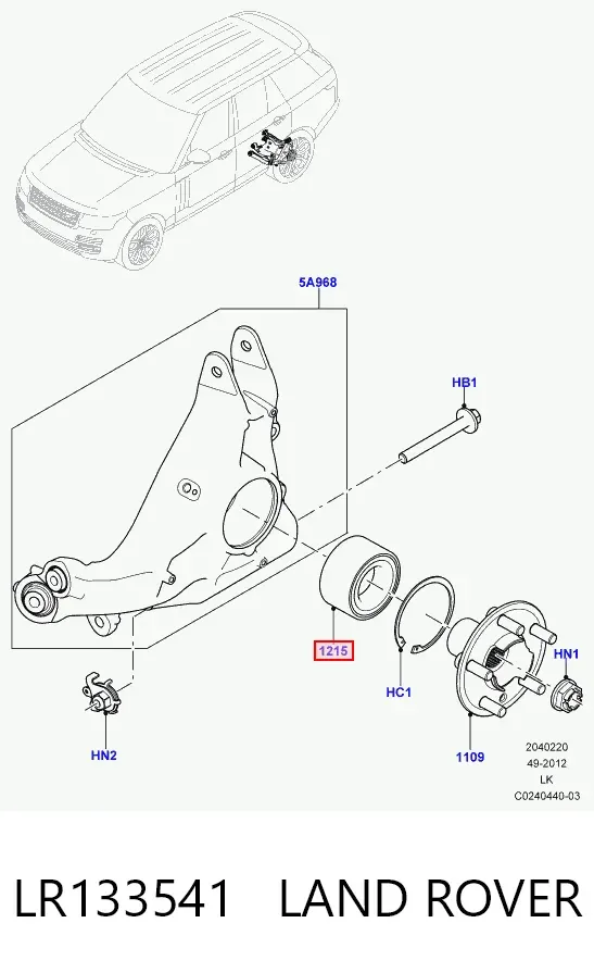 Подшипник ступицы LR133541 Land Rover