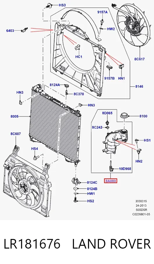 Бачок системы охлаждения LR181676 Land Rover