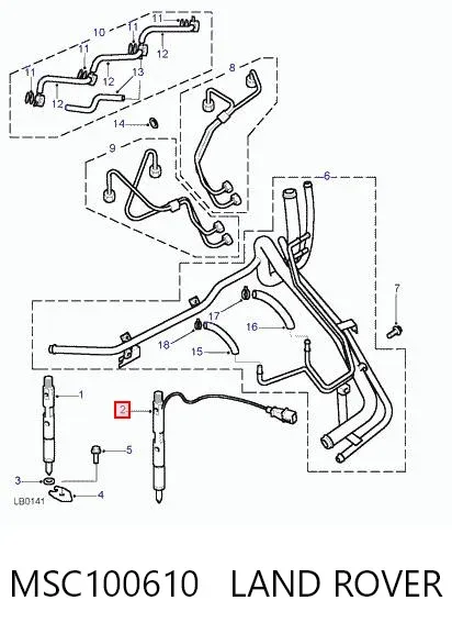 Топливные форсунки MSC100610 Land Rover