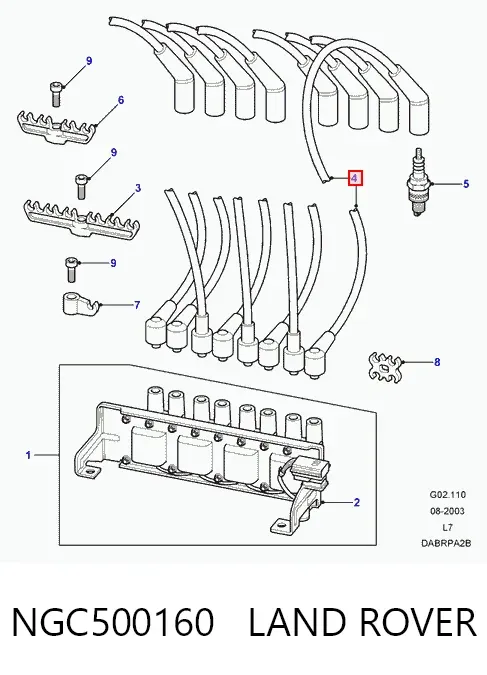 Высоковольтные провода NGC500160 Land Rover