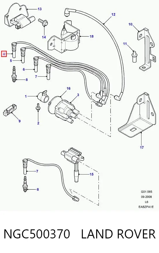 Высоковольтные провода NGC500370 Land Rover