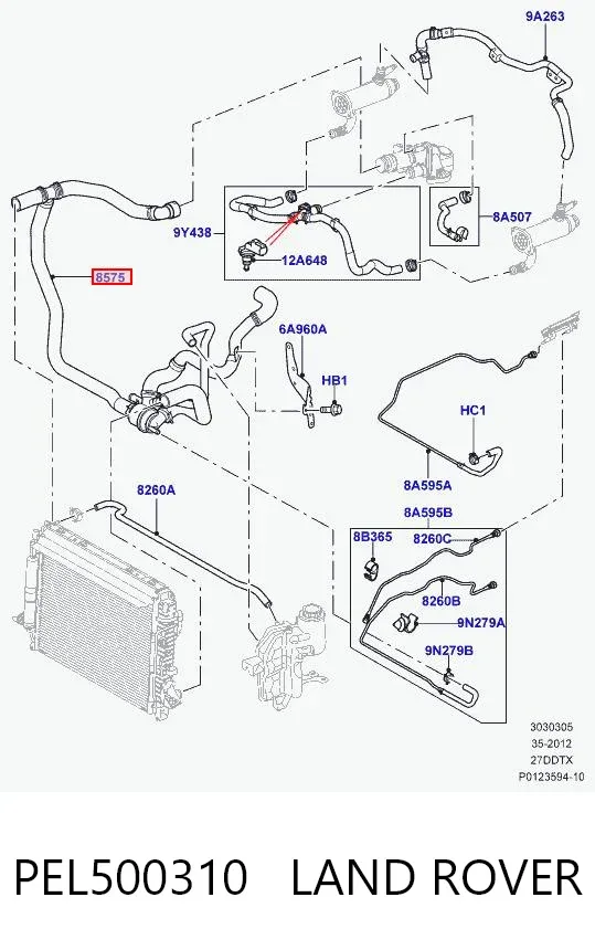 Термостат PEL500310 Land Rover