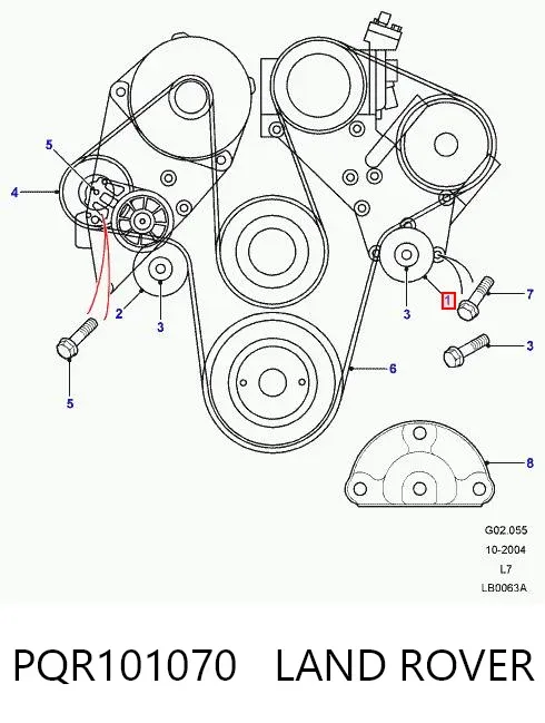 Паразитный ролик PQR101070 Land Rover