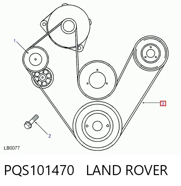 Ремень генератора PQS101470 Land Rover
