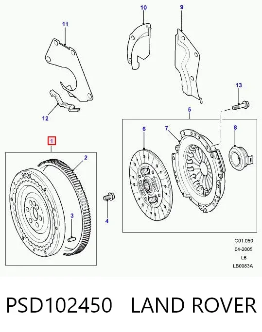Маховик PSD102450 Land Rover