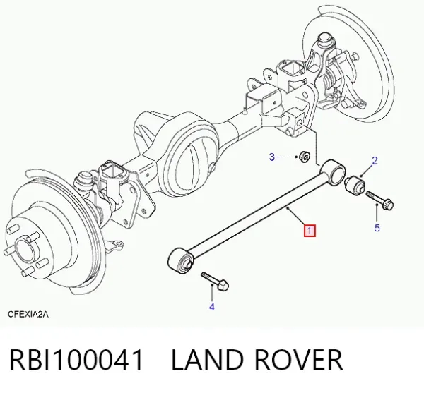Тяга поперечная реактивная передней подвески RBI100041 Land Rover