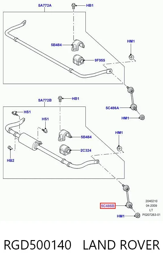 Стойка заднего стабилизатора RGD500140 Land Rover