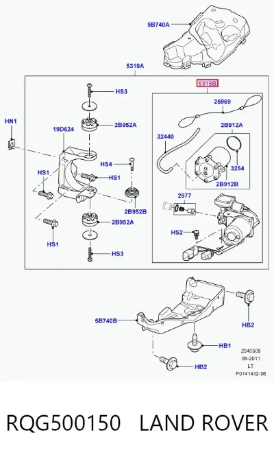 Компрессор пневмоподкачки (амортизаторов) LAND ROVER RQG500150