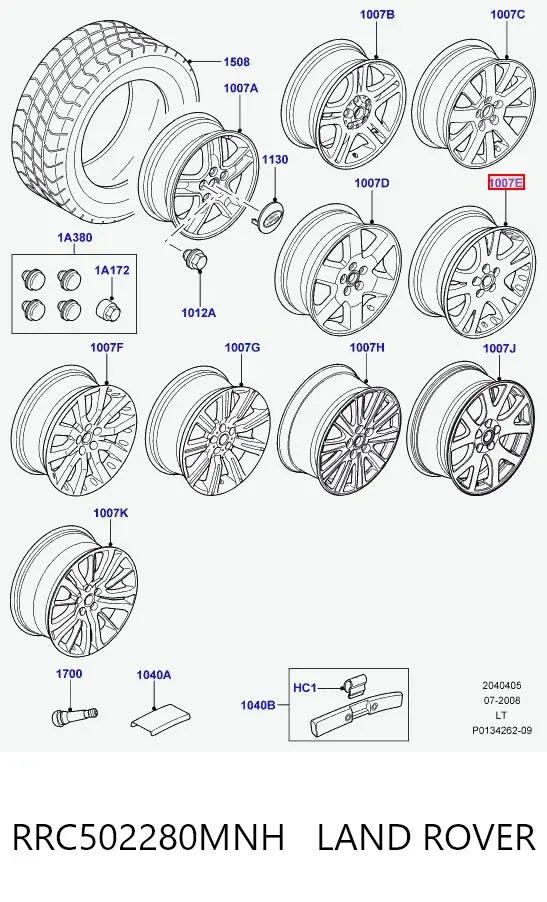 Диски колесные RRC502280MNH Land Rover
