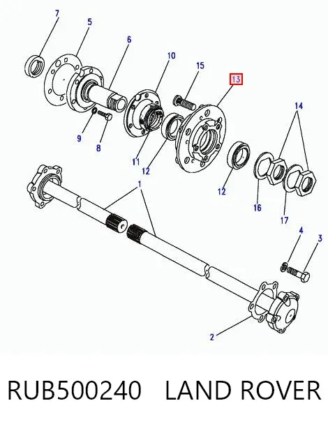 Передняя ступица RUB500240 Land Rover
