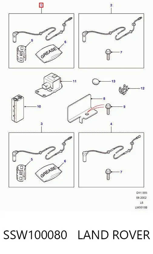 Датчик АБС передний SSW100080 Land Rover