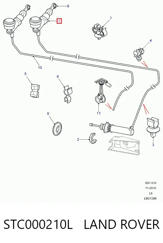 Рабочий цилиндр сцепления STC000210L Land Rover