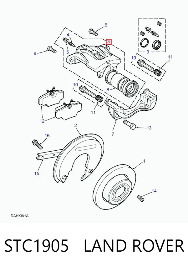 Суппорт задний левый STC1905 Land Rover