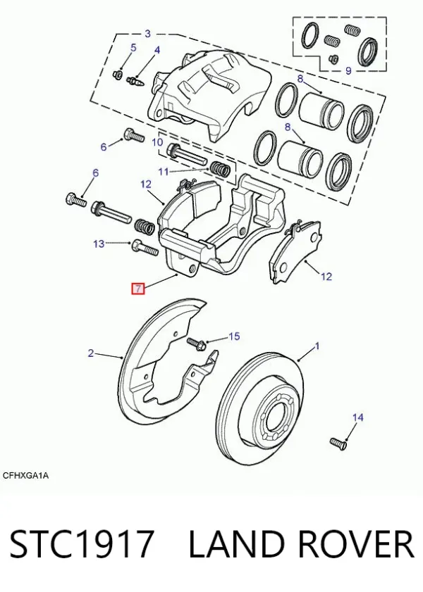 Скоба суппорта STC1917 Land Rover