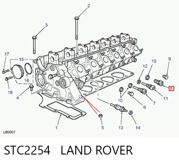 Датчик температуры охлаждающей жидкости STC2254 Land Rover