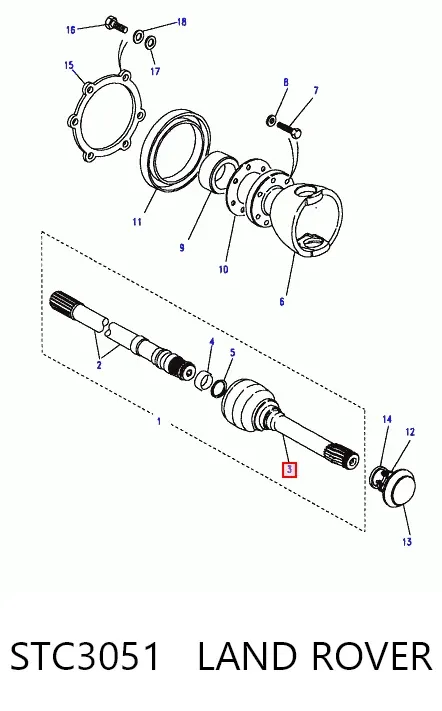 ШРУС наружный передний STC3051 Land Rover
