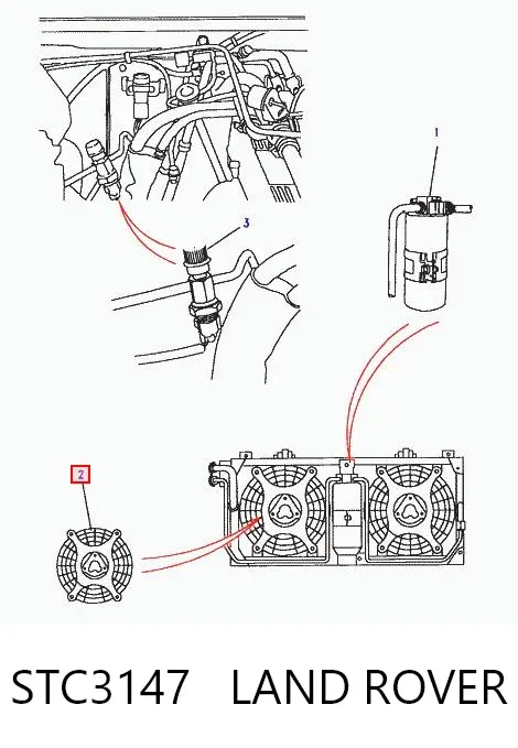 Вентилятор радиатора кондиционера STC3147 Land Rover