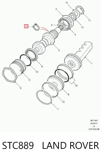 Ремкомплект рулевой рейки (механизма), (ком-кт уплотнений) LAND ROVER STC889