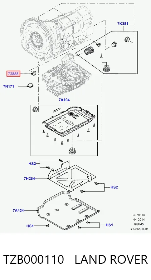 Сальник штока переключения коробки передач TZB000110 Land Rover