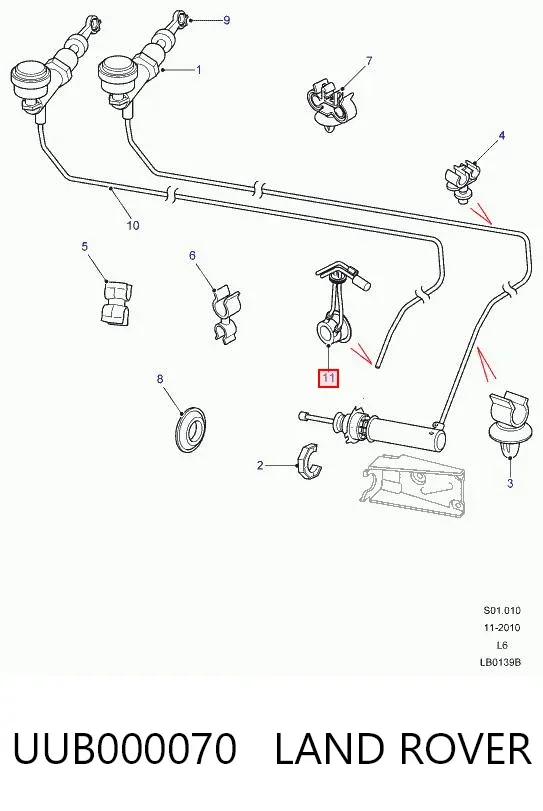 Рабочий цилиндр сцепления в сборе UUB000070 Land Rover