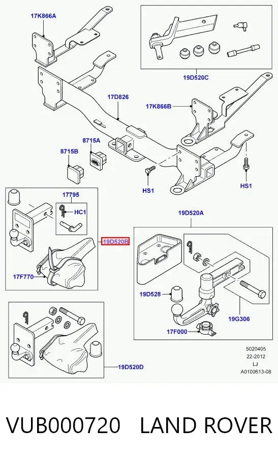 Фаркоп VUB000720 Land Rover
