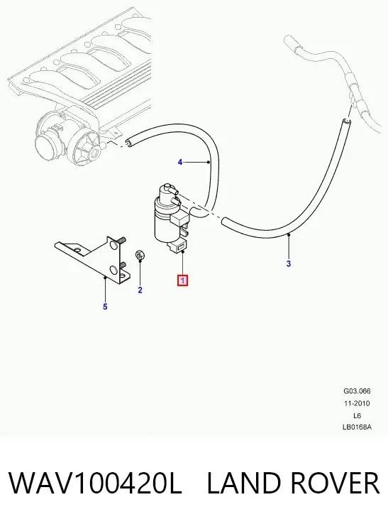 Клапан соленоид регулирования заслонки EGR WAV100420L Land Rover