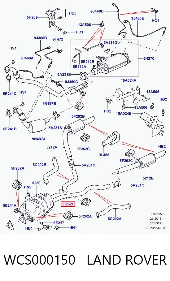 Подушка глушителя WCS000150 Land Rover