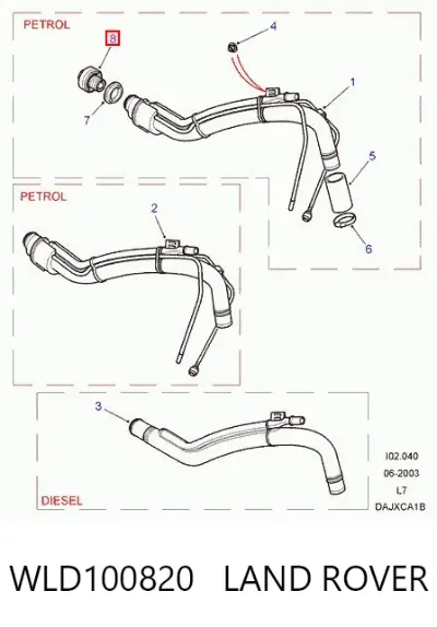 Крышка (пробка) бензобака LAND ROVER WLD100820