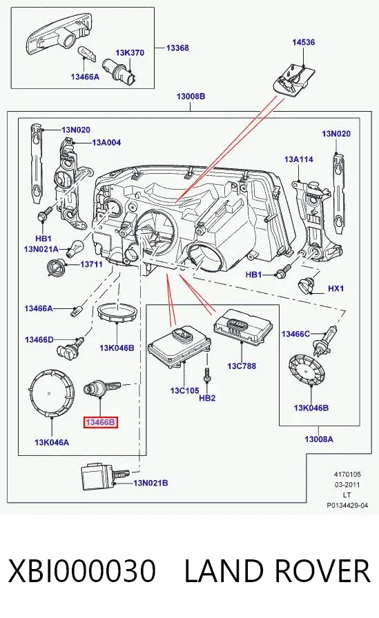 Лампочка ксеноновая XBI000030 Land Rover