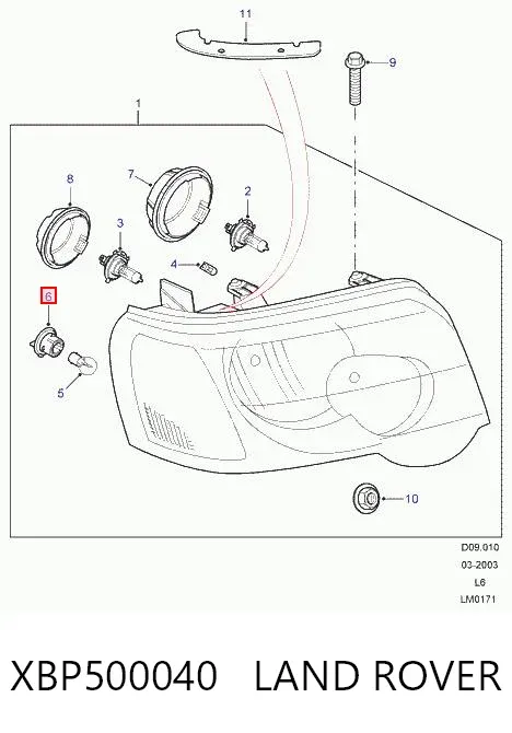  XBP500040 Land Rover