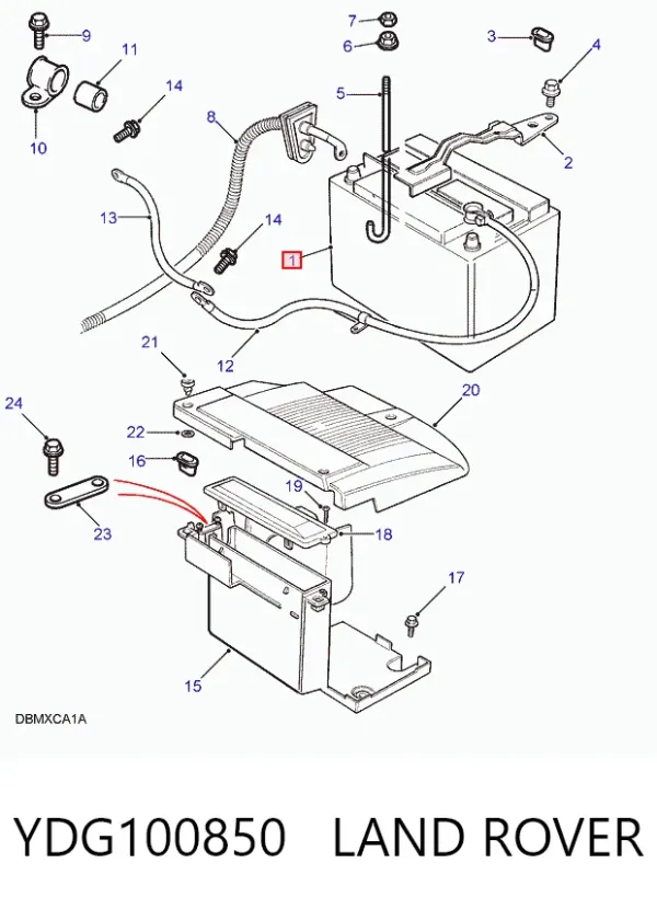 Аккумулятор YDG100850 Land Rover