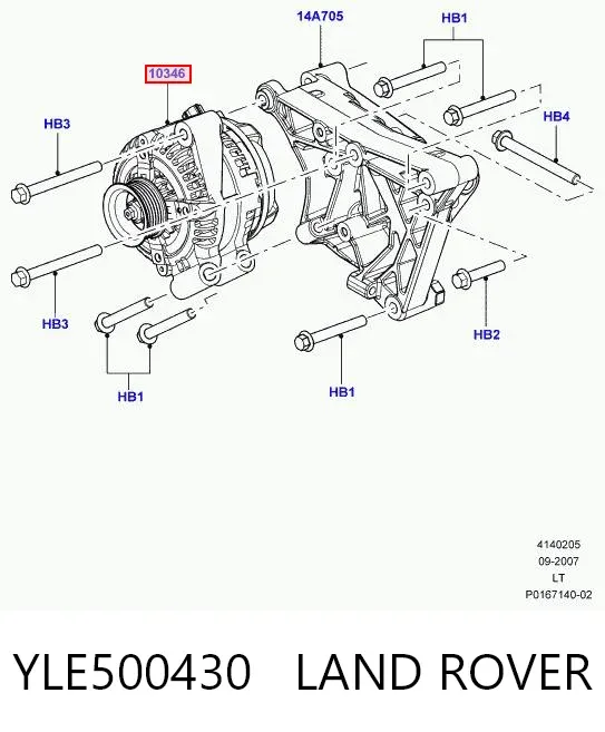 Генератор YLE500430 Land Rover
