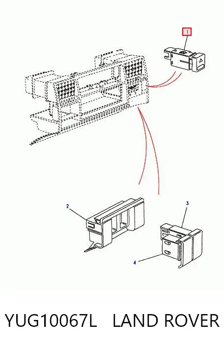 Кнопка аварийки YUG10067L Land Rover